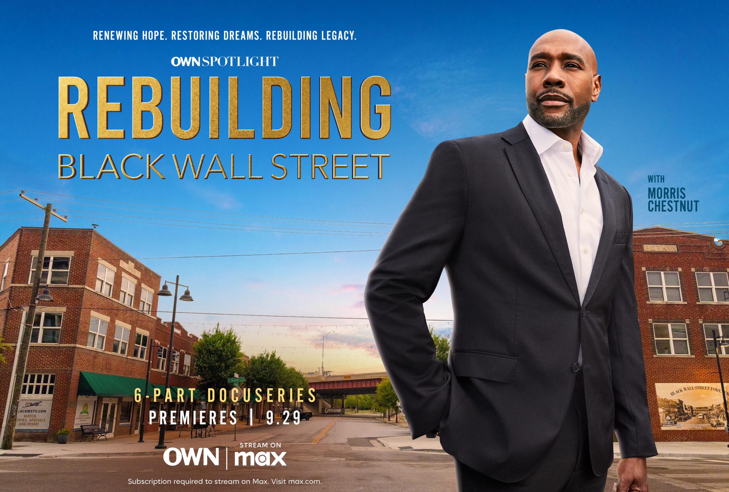 OWN’s Six-Part Docuseries “Rebuilding Black Wall Street” Premieres, Showcasing Tulsa’s Resilience hosted by Morris Chestnut